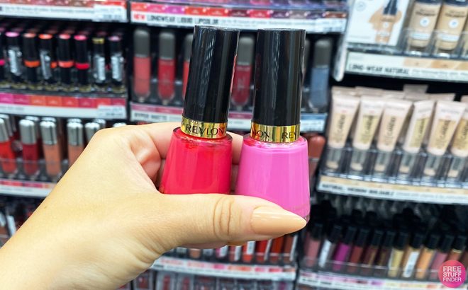 A Person Holding a Revlon Nail Polish