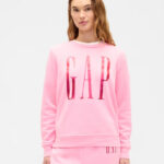 A Person Wearing GAP Factory Relaxed Gap Logo Sweatshirt