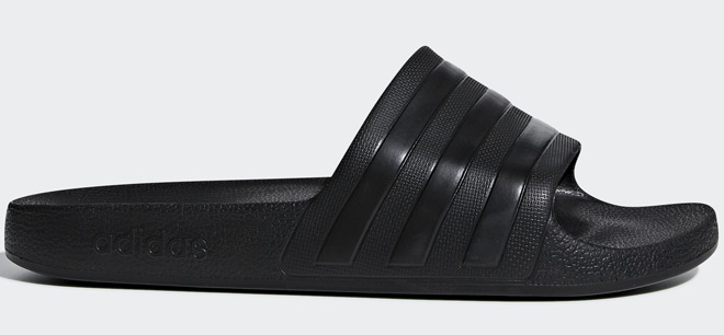 Adidas Mens Adilette Aqua Slides Black Adidas Mens Adilette Aqua Slides Black