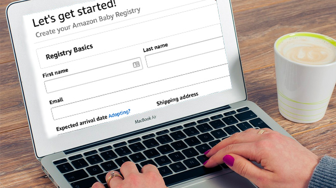 Amazon Baby Registry Setup on a Laptop Amazon Baby Registry Setup on a Laptop
