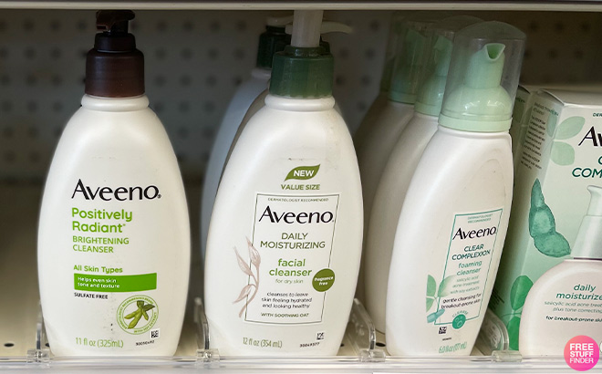 Aveeno Daily Moisturizing Facial Cleanser on the Shelf Aveeno Daily Moisturizing Facial Cleanser on the Shelf