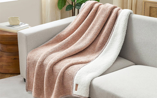 Bearpaw Ashford Melange Sherpa Throw Blanket 1