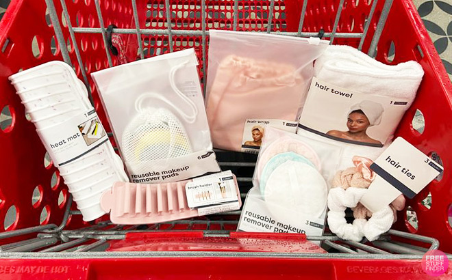 Beauty Products inside a Target Shopping Cart Beauty Products inside a Target Shopping Cart