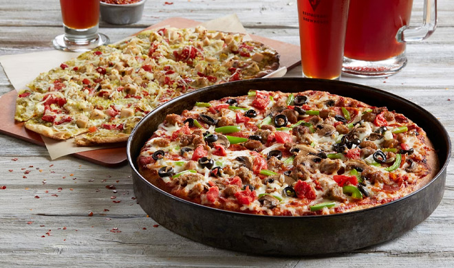 BJs Restaurant Tavern Cut and Large Pizza BJs Restaurant Tavern Cut and Large Pizza