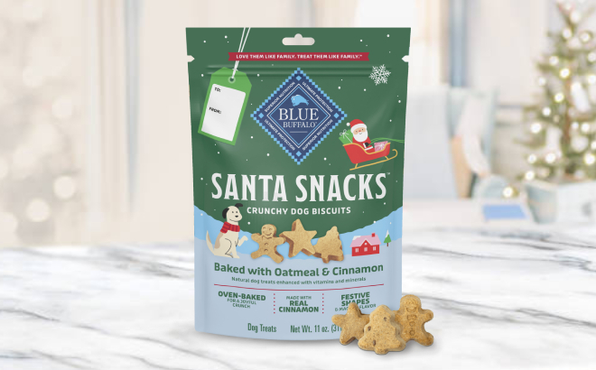 Blue Buffalo Santa Snacks Dog Biscuits