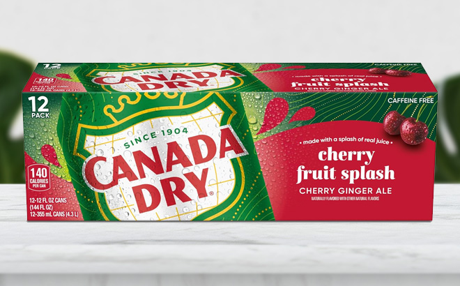 Canada Dry Cherry Fruit Splash Juice 12 Pack