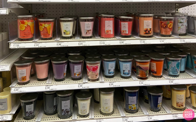 Candles on a Shelf at Target
