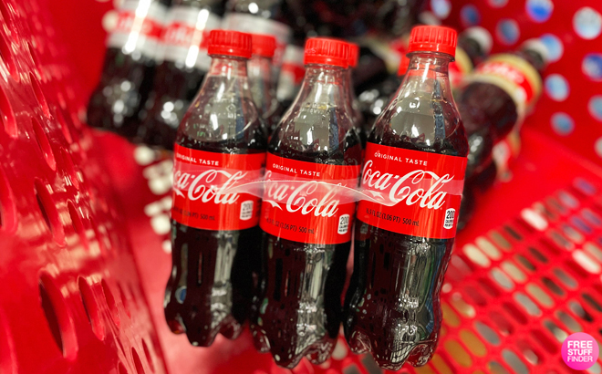 Coca Cola Sodas 6 Pack Original Flavor In a Cart