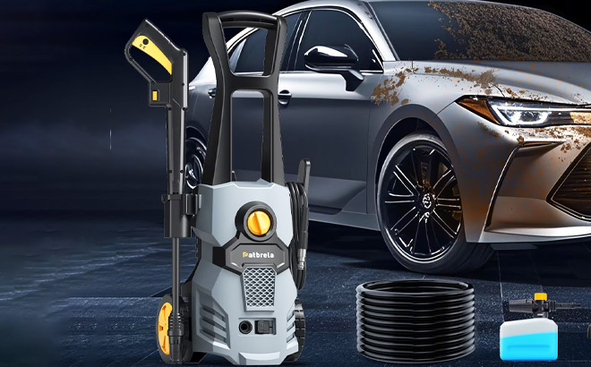 Electric Pressure Washer on the Ground
