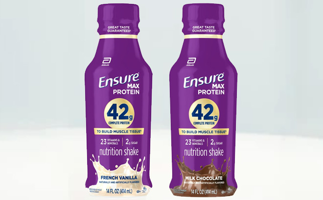 Ensure Max Protein Shakes on a Table Ensure Max Protein Shakes on a Table