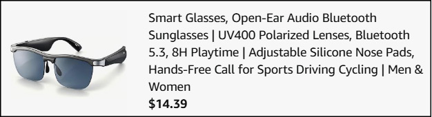 FTOCASE Smart Glasses Checkout