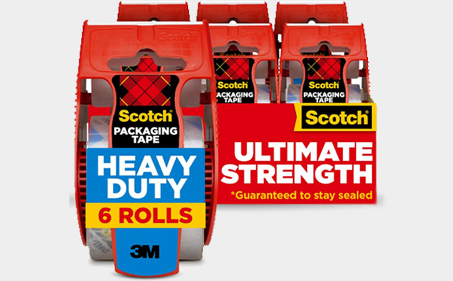 Heavy Duty Shipping Packing Tape 6 Pack