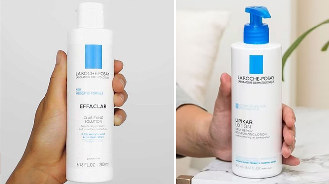La Roche Posay Effaclar Clarifying Solution Acne Toner and Lipikar Body Lotion for Normal to Dry Skin La Roche Posay Effaclar Clarifying Solution Acne Toner and Lipikar Body Lotion for Normal to Dry Skin