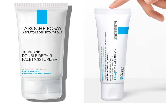 La Roche Posay Toleriane Double Repair Face Moisturizer and Cicaplast Balm B5 Soothing Therapeutic Multi Purpose Cream La Roche Posay Toleriane Double Repair Face Moisturizer and Cicaplast Balm B5 Soothing Therapeutic Multi Purpose Cream