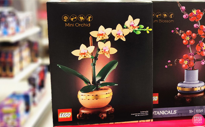 LEGO Botanicals Mini Orchid Building Set on the Cart