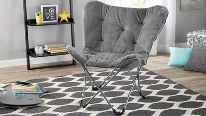 Mainstays Kids Faux Fur Butterfly Chair Mainstays Kids Faux Fur Butterfly Chair