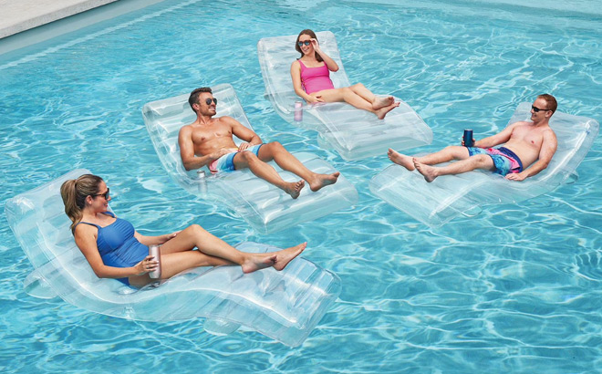 Members Mark Clear Chaise Lounger Floats Members Mark Clear Chaise Lounger Floats
