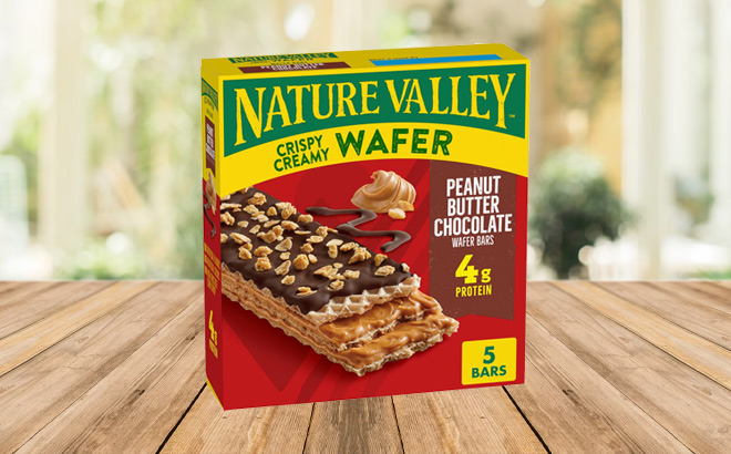 Nature Valley Crispy Creamy Wafer Bars on the Table