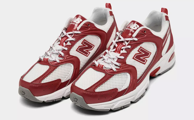 New Balance 530 Casual Shoes in White Red