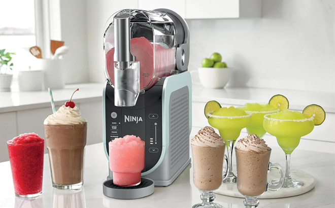 Ninja Slushie on a Ktichen Countertop