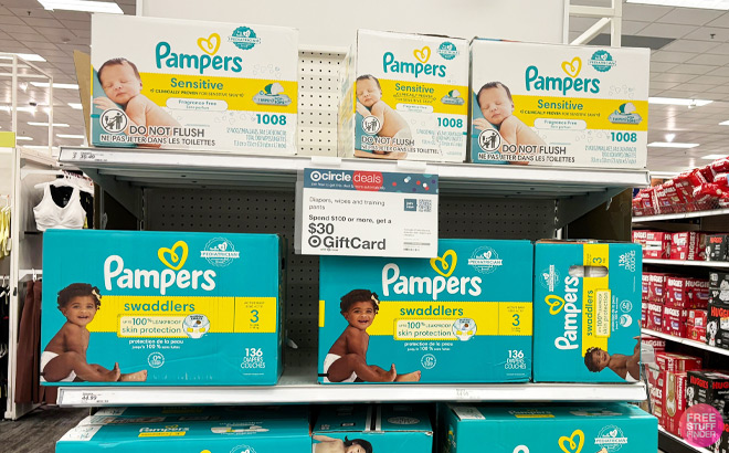 Pampers Diapers on Shelves at Target