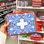 Person Holding Johnson And Johnson First Aid Bag At Target