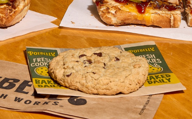 Potbelly Cookie on the Table