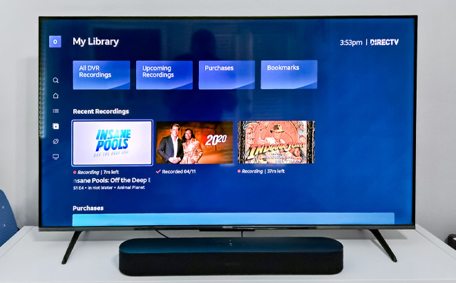 Screen with DIRECTV on the Background