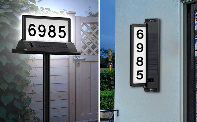 Solar Address Sign