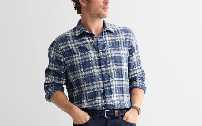 Sonoma Goods For Life Supersoft Flannel Button Down Shirt