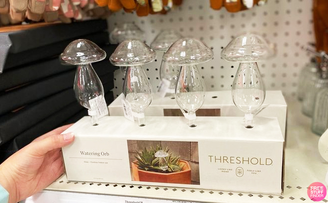 Threshold Outdoor Mushroom Shaped Glass Water Orb