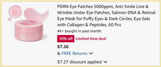 PDRN Eye Patches 60 Count Checkout Page PDRN Eye Patches 60 Count Checkout Page