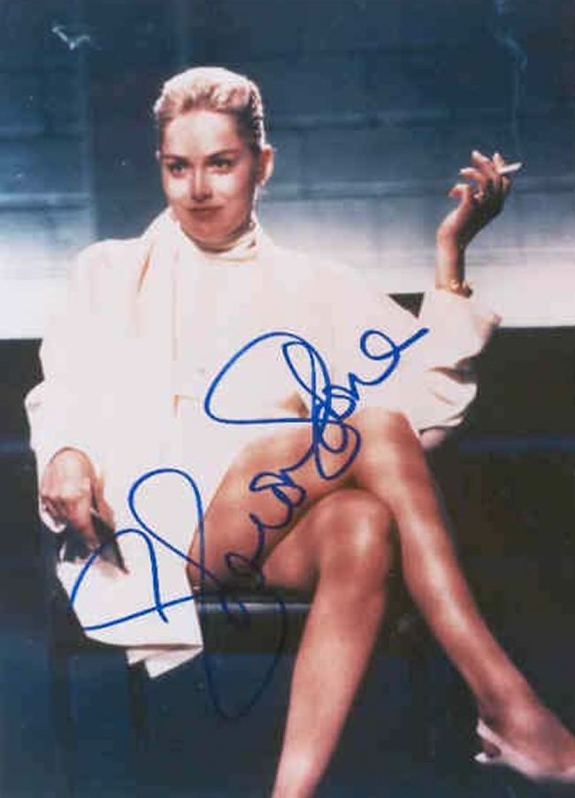 Sharon Stone Autograph